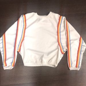 long sleeve rainbow sweater